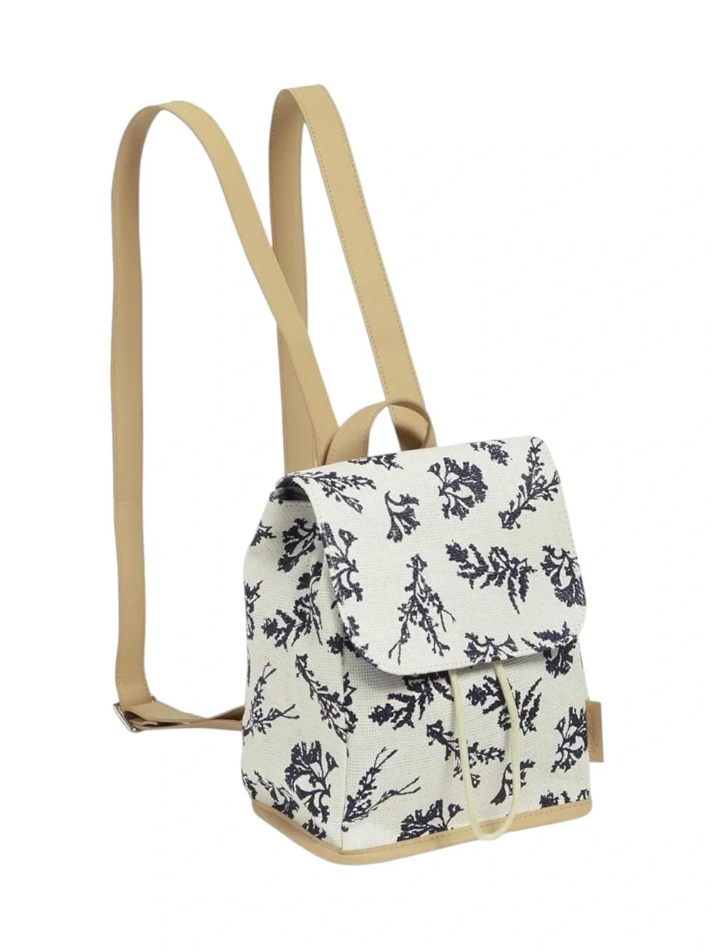 Vera Bradley Straw Mini Backpack in Adrift Coral Blue